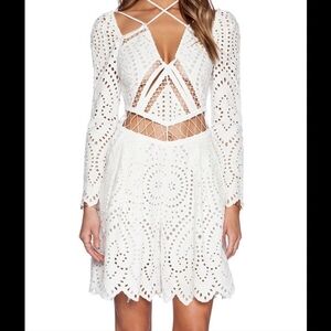 Zimmerman Riot Romper White Lace Eyelet Size Small